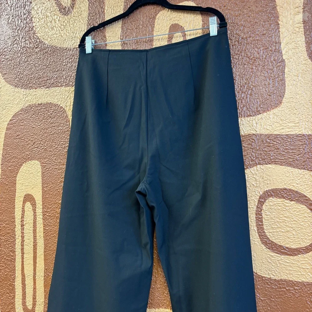 Disturbia Lucia Embroidered Firefly Pleat Trousers Black Wide Leg US 12 NEW - Picture 4 of 9